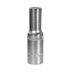 Головка торцевая глубокая КОБАЛЬТ 1/2", 11 мм, Cr-V (1 шт.) подвес (644-023)(1 шт.) подвес