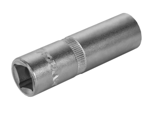 Головка торцевая глубокая КОБАЛЬТ 1/2", 15 мм, Cr-V (1 шт.) подвес (644-061)(1 шт.) подвес