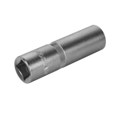 Головка торцевая глубокая КОБАЛЬТ 1/2", 16 мм, Cr-V (1 шт.) подвес (644-078)(1 шт.) подвес