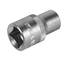 Головка торцевая КОБАЛЬТ 1/2", 11 мм, Cr-V (1 шт.) подвес (643-040)(1 шт.) подвес
