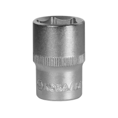 Головка торцевая КОБАЛЬТ 1/2", 19 мм, Cr-V (1 шт.) подвес (643-125)(1 шт.) подвес