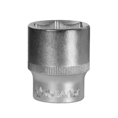 Головка торцевая КОБАЛЬТ 1/2", 27 мм, Cr-V (1 шт.) подвес (643-163)(1 шт.) подвес