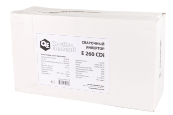 Аппарат электродной сварки, инвертор QUATTRO ELEMENTI E 260 (250 А, ПВ 100%, до 6 мм, Дисп (641-718)(250 А, ПВ 100%, до 6 мм, Дисплей, TIG-Lift, 13 кг, 3ф-400В)