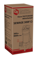 Насос фекальный QUATTRO ELEMENTI Sewage  300F Ci (300 Вт, 9000 л/ч, для грязной, 7 м, 9,0 кг)(300 Вт, 9000 л/ч, для грязной, 7 м, 9,0 кг)