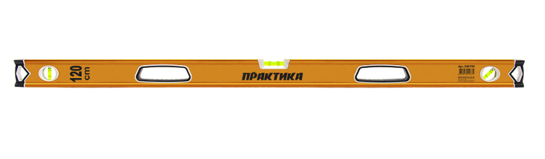 Уровень строительный ПРАКТИКА серия Эксперт, 1200 мм, профиль 28 x 66 мм, 3 глаз, 2 ручки, (242-731)профиль 28 x 66 мм, 3 глаз, 2 ручки, V- паз, точность 0,5 мм/м