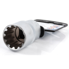 Головка торцевая универсальная КОБАЛЬТ 1/2", 19 мм, SPLINE Cr-V (1 шт.) подвес (643-637)(1 шт.) подвес