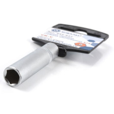 Головка торцевая глубокая КОБАЛЬТ 1/4", 8 мм, Cr-V (1 шт.) подвес (643-927)(1 шт.) подвес