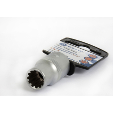 Головка торцевая универсальная КОБАЛЬТ 1/2", 12 мм, SPLINE Cr-V (1 шт.) подвес (643-569)(1 шт.) подвес