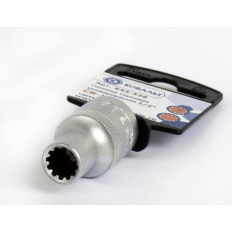 Головка торцевая универсальная КОБАЛЬТ 1/2", 9 мм, SPLINE Cr-V (1 шт.) подвес (643-538)(1 шт.) подвес