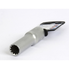 Головка торцевая глубокая универсальная КОБАЛЬТ 1/2", 12 мм, SPLINE Cr-V (1 шт.) подвес (643-743)(1 шт.) подвес