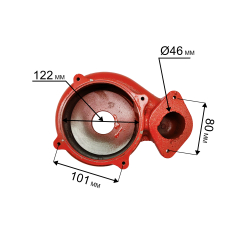 Корпус насоса водяного QUATTRO ELEMENTI 500F /800F Ci -->910-157-21