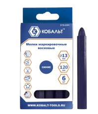 Мелки маркировочные КОБАЛЬТ восковые, синие, 120 мм, 6 ШТ., коробка (919-044)восковые, синие, 120 мм, 6 ШТ., коробка (919-044)