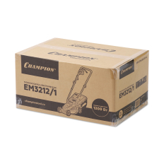 Газонокосилка эл. CHAMPION EM3212/1 (1,2 кВт пласт.травосб. 30л ширина 320мм 30-70мм, 7,1кг)