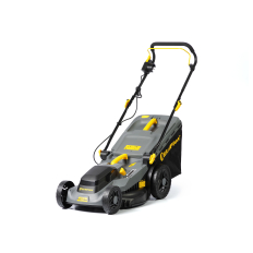 Газонокосилка эл. CHAMPION EM4318 (1,8 кВт пласт.+ткань травосб. 52л ширина 430мм 30-75мм, 12,9кг)