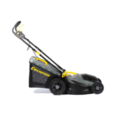 Газонокосилка эл. CHAMPION EM4318 (1,8 кВт пласт.+ткань травосб. 52л ширина 430мм 30-75мм, 12,9кг)