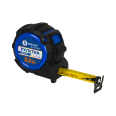 Рулетка КОБАЛЬТ УЛЬТРА 8м х 32мм, обрезиненный корпус, нейл. покр. ленты 0.13 мм, широкий магнит, тройной стопор, блист. подвес (924-047)нейл. покр. ленты 0.13 мм, широкий магнит, тройной стопор, блист. подвес (924-047)