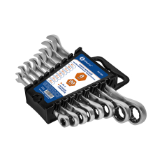 Набор ключей комбинированных трещоточных КОБАЛЬТ 8,10,11,12,13,14,17,19 мм, CR-V, трещоточный механизм 90 ЗУБЬЕВ, держатель (923-989)трещоточный механизм 90 ЗУБЬЕВ, держатель (923-989)