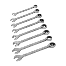 Набор ключей комбинированных трещоточных КОБАЛЬТ 8,10,11,12,13,14,17,19 мм, CR-V, трещоточный механизм 90 ЗУБЬЕВ, держатель (923-989)трещоточный механизм 90 ЗУБЬЕВ, держатель (923-989)