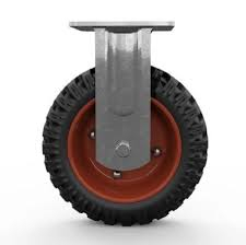 Колесо большегрузное неповоротное PF 160 150 мм резина с протектором (N)