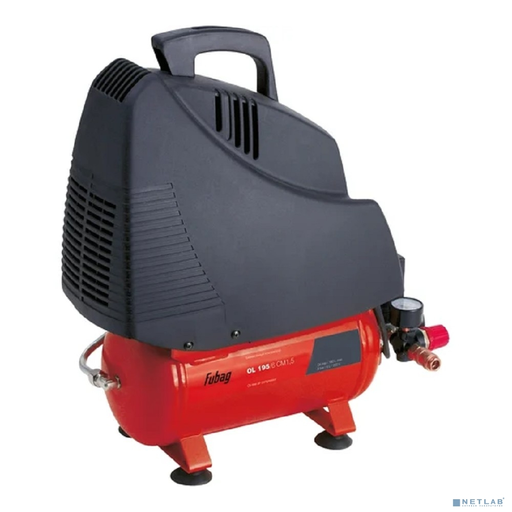 FUBAG OL 195/6 CM1,5 Компрессор [646033] {Реси- вер, л 6 Произ- водит., л/мин 180 Давле- ние, бар 8 Мощность, кВт 1.1  Напряжение, В 220 Вес, кг 11}
