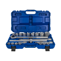 Набор головок торцевых КОБАЛЬТ с трещоткой 3/4", 21 ПРЕДМЕТ (19-50 мм) CR-V, кейс (924-122)21 ПРЕДМЕТ (19-50 мм) CR-V, кейс (924-122)