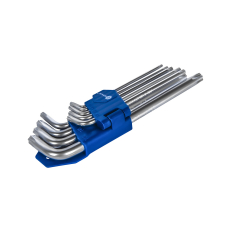 Набор ключей угловых удлинённых КОБАЛЬТ Tamper TORX: T10, T15, T20, T25, T27, T30, T40, Т45, Т50, CR-V, подвес (924-016)Т45, Т50, CR-V, подвес (924-016)