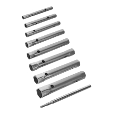 Набор ключей торцевых трубчатых КОБАЛЬТ 8 ШТ: 6 - 22 мм, вороток, чехол-скрутка (924-696)