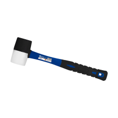 Киянка КОБАЛЬТ 225 гр, черная и белая резина, диаметр бойка 45 мм, фибергласовая рукоятка (924-955)диаметр бойка 45 мм, фибергласовая рукоятка (924-955)