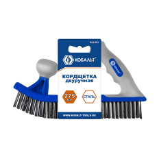 Кордщетка ручная КОБАЛЬТ 5-рядная, стальная, ДВУРУЧНАЯ, 275 мм, пластиковая прорезиненная рукоятка (924-993)275 мм, пластиковая прорезиненная рукоятка (924-993)

