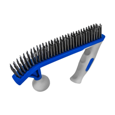 Кордщетка ручная КОБАЛЬТ 5-рядная, стальная, ДВУРУЧНАЯ, 275 мм, пластиковая прорезиненная рукоятка (924-993)275 мм, пластиковая прорезиненная рукоятка (924-993)
