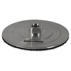 Тарелка опорная ПРАКТИКА 100 мм  для УШМ, М14, жесткая, алюминиевая, крепление VELCRO (925-402)  для УШМ, М14, жесткая, алюминиевая, крепление VELCRO (925-402)